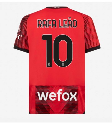AC Milan Rafael Leao #10 Koszulka Podstawowych 2023-24 Krótki Rękaw